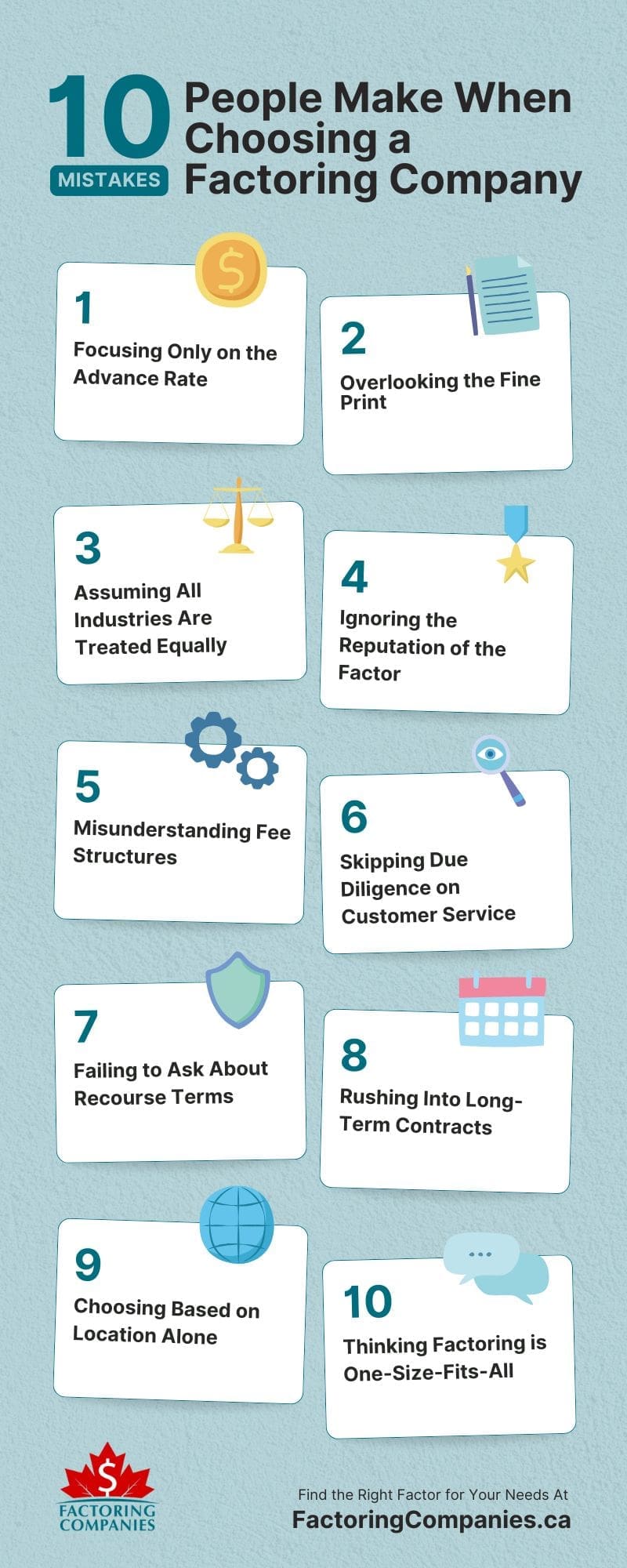 10 Mistakes People Make When Choosing an Invoice Factoring Company