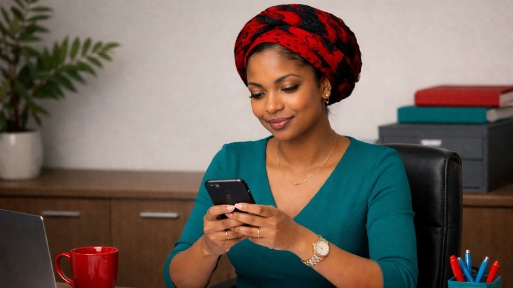 Factoring Process Checklist: Managing Factored Receivables - Woman checking phone