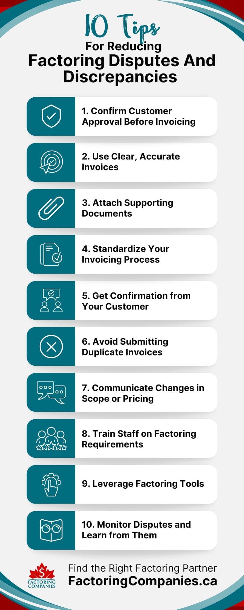 10 Tips to Reduce Factoring Disputes & Discrepancies
