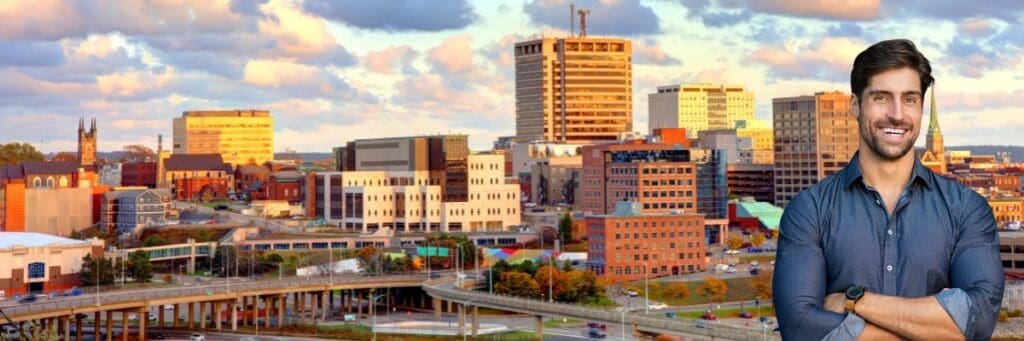 New Brunswick Government Contractor Payment Terms Guide - government contractor with New Brunswick in background.