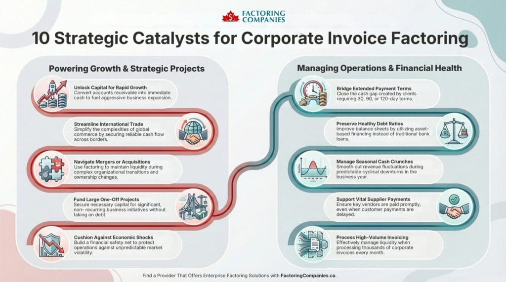 Infographic - 10 Times When Factoring for Large Companies is Vital