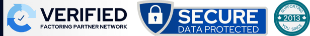 Contact Form Badges Verified Factoring Partner Network | Secure Data Protected | Supporting You Since 2013